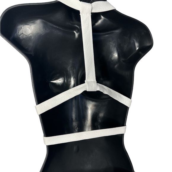 NWT Cupshe White Bikini Swimsuit Bandage Push-up Bra High Waist - Picture 5 of 7